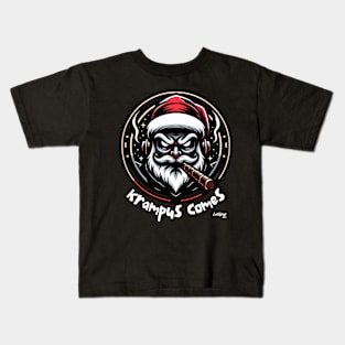 Vintage Velvet Cigar Lounge Santa - A Xmas December Claus Kids T-Shirt
